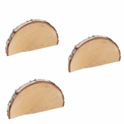 5 Holzscheiben | Halbe | 15cm