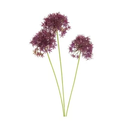 3 Künstliche Alliumblüten | Fuchsie | 60 cm