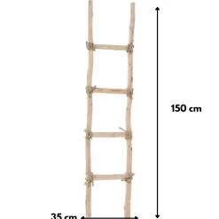 Baumstamm Dekoleiter mit seil | 150cm