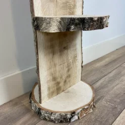 Baumstamm Standregal Dudley | Eichenholz mit Rinde | 150cm