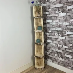 Baumstamm Standregal Dudley | Eichenholz mit Rinde | 150cm