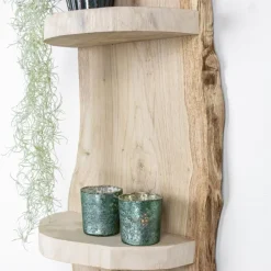 Baumstamm Wandregal Eton | Eichenholz geschliffen | 100cm