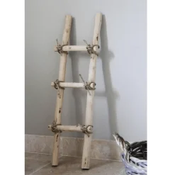 Baumstamm-Dekoleiter mit Seil | 100cm