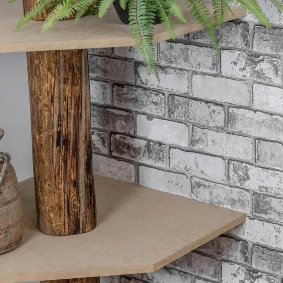 Baumstamm-Eckregal Tarik | Oak | 250 cm