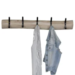 Baumstamm-Garderobenleiste Eloy | Metallhaken | 100 cm