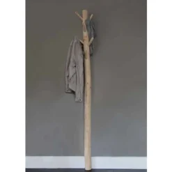 Baumstamm-Garderobenständer Pilar | Holzhaken | Wandmontage | 165 cm