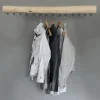 Baumstamm-Hängegarderobe Carlos | Schwarze Ösen | 100 cm