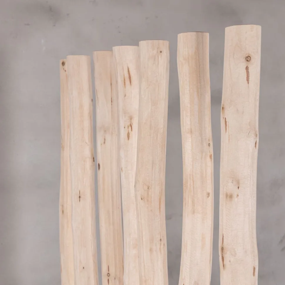 Baumstamm-Raumteiler Elin | Mit Holzkasten und Rollen | H180cm