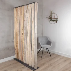 Baumstamm-Raumteiler Esper | Mit schwarzem Fuß | H200cm