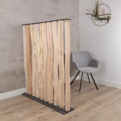 Baumstamm-Raumteiler Esper | Mit schwarzem Fuß | H140cm