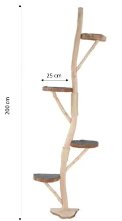 Baumstamm-Wandkratzbaum | Cleo | 200x80cm