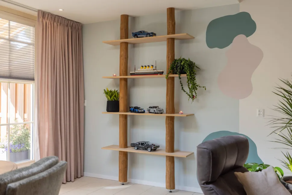 Baumstamm-Wandregal Cedric | Oak | 250 cm