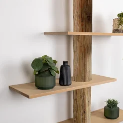 Baumstamm-Wandregal Einar | Oak | 250 cm