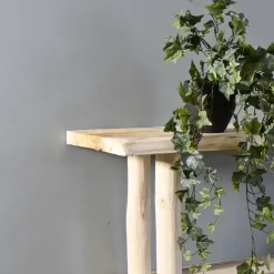 Baumstamm-Wandregal Kiran | Natural/Schwarz | 75 cm