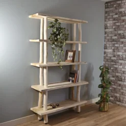 Baumstamm-Wandregal Magnus | Natural | 205 cm