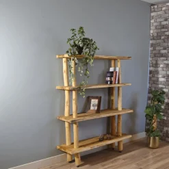 Baumstamm-Wandregal Magnus | Natural | 160 cm