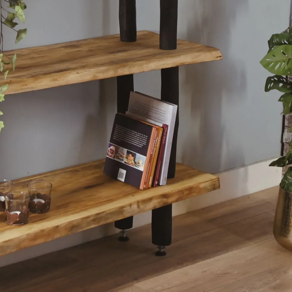 Baumstamm-Wandregal Magnus | Natural | 160 cm