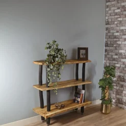 Baumstamm-Wandregal Magnus | Natural | 115 cm