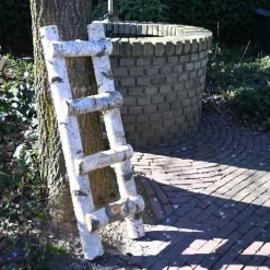 Birken-Dekoleiter | Halbierte Stämme | 100 cm