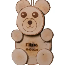 Birkenholz-Bär | Mit oder ohne Wunschgravur | 30 cm