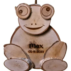 Birkenholz-Frosch | Mit oder ohne Wunschgravur | 20 cm