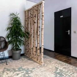 Birken-Raumteiler Alvar | Mit naturbelassenem Fuß | H200cm