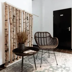 Birken-Raumteiler Alvar | Mit naturbelassenem Fuß | H140cm