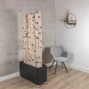 Birken-Raumteiler Asta | Mit schwarzem Kasten und Rollen | H180cm