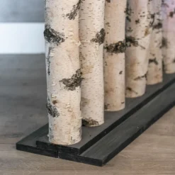 Birken-Raumteiler Esben | Mit künstlicher Pflanzendekoration | H165cm