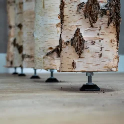 Birkenstamm mit Stellfuß | Länge ab 200 cm