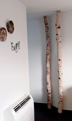 Birkenstamm mit Stellfuß | Länge ab 200 cm