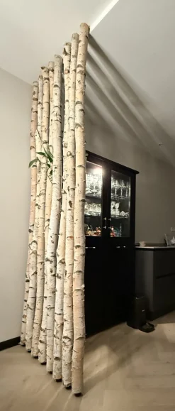 Birkenstamm mit Stellfuß | Länge ab 200 cm