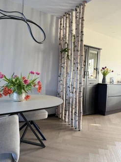 Birkenstamm mit Stellfuß | Länge ab 200 cm