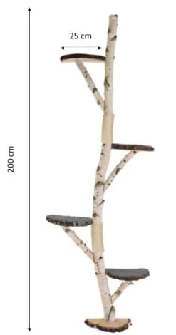 Birken-Wandkratzbaum | Simba | 200x80cm