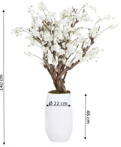 Blütenstrauch Elody mit Topf | Weiß | 140 cm