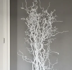 Deko-Set | Korkenzieherhasel | Weiß | 150 cm