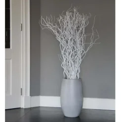 Deko-Set | Korkenzieherweide | Weiß | 120 cm