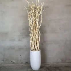 Deko-Set mit Vase | Korkenzieheräste | Sandgestrahlt | 160 cm