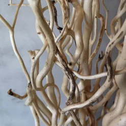 Deko-Set mit Vase | Korkenzieheräste | Sandgestrahlt | 160 cm