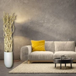 Deko-Set mit Vase | Korkenzieheräste | Sandgestrahlt | 160 cm