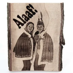 Eichenbohle – Personalisiertes Foto/Text – 40cm