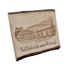 Eichenbohle – Personalisiertes Foto/Text – 25cm
