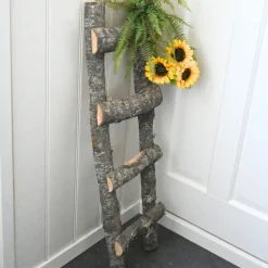 Eichen-Dekoleiter | Halbierte Stämme | 100 cm