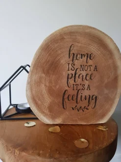 Hartholzscheibe – Personalisiertes Symbol/Text – 20/25cm