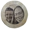 Hartholzscheibe – Personalisiertes Foto/Text – 20/25cm