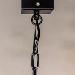 Hängeleuchte mit entrindeten Birnenzweigen