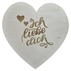 Holzherz – Personalisiertes Symbol/Text – 25cm