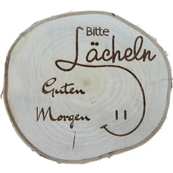 Holzscheibe – Personalisiertes Symbol/Text – 20/25cm