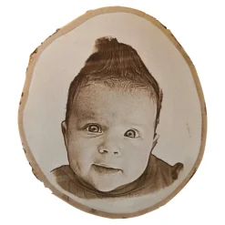 Holzscheibe – Personalisiertes Foto/Text – 20/25cm