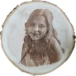Holzscheibe – Personalisiertes Foto/Text – 20/25cm